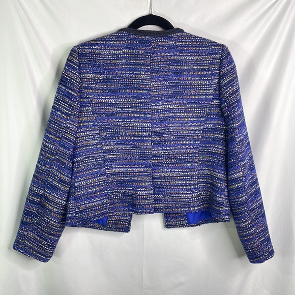 Jcrew blue tweed open front jacket - Picture 2 of 2